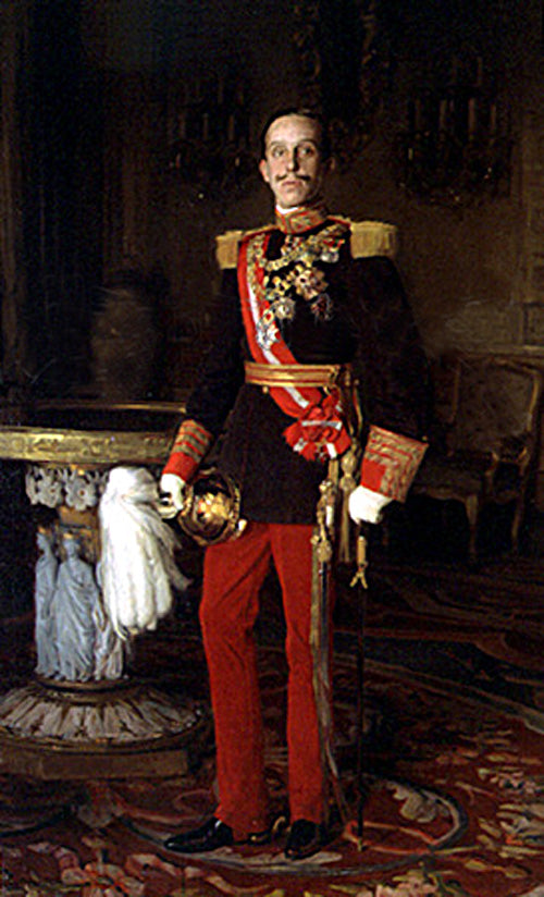 Alfonso XIII, vintage artwork by Luís Menendez Pidal, 12x8" (A4) Poster