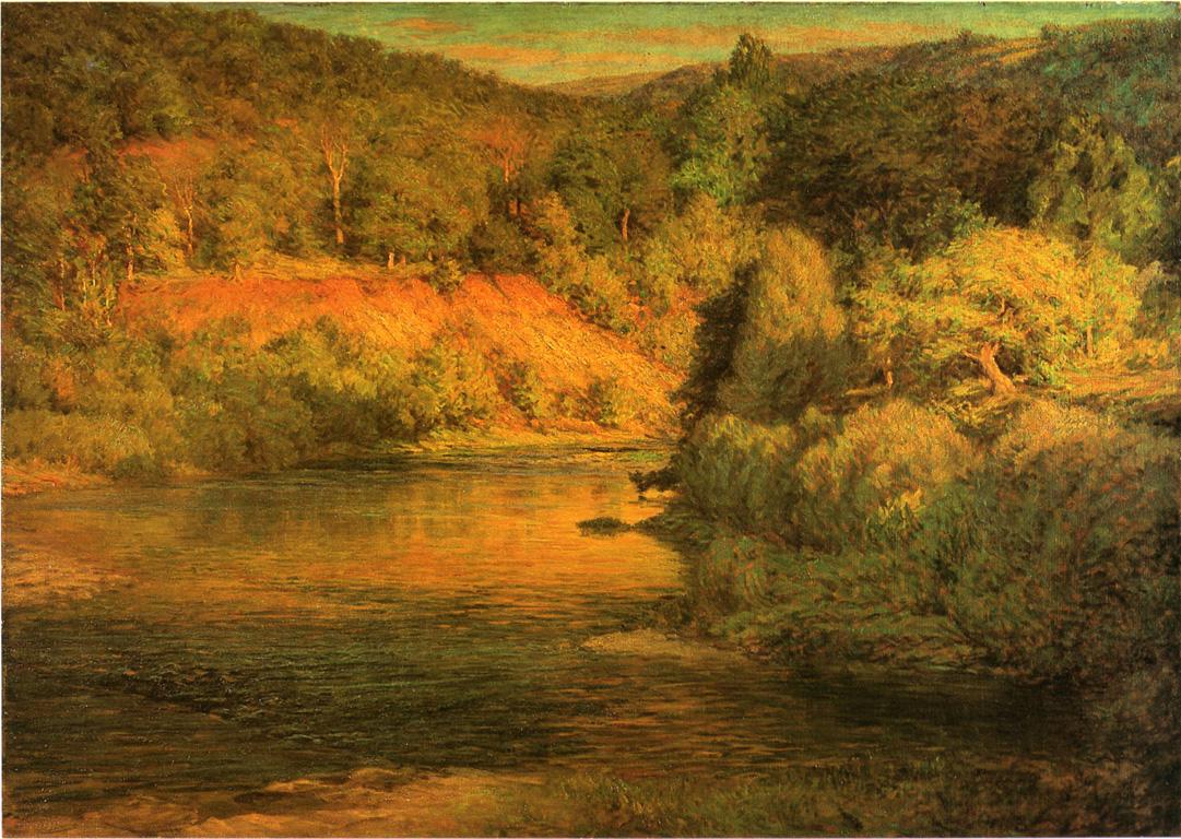 The Ebb of Day, vintage artwork by John Ottis Adams, 12x8" (A4) Poster