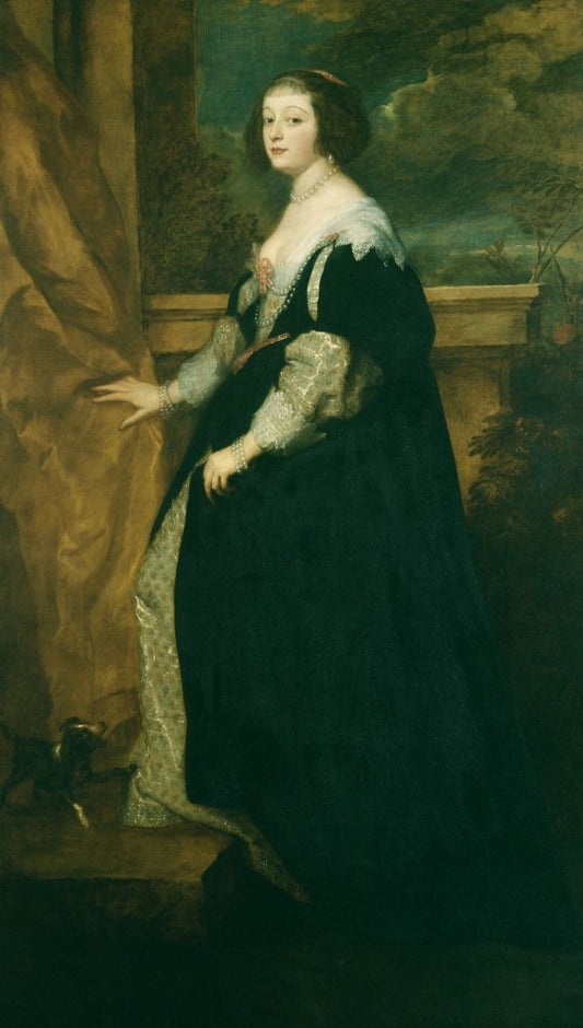 Beatrice de Cusance, Princess of Cantecroix and Duchess of Lorraine, vintage artwork by Anthony van Dyck, 12x8" (A4) Poster