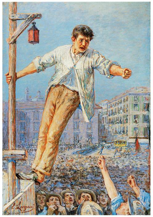The speaker at the strike by Emilio Longoni,A3(16x12")Poster