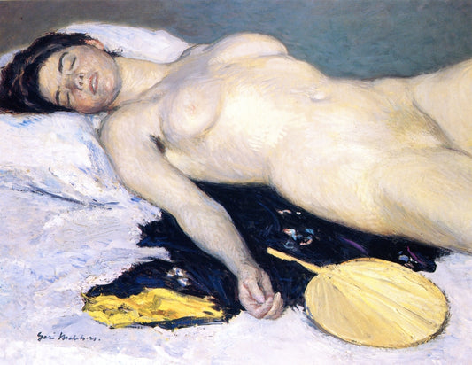 Lassitude, vintage artwork by Gari Melchers, 12x8" (A4) Poster