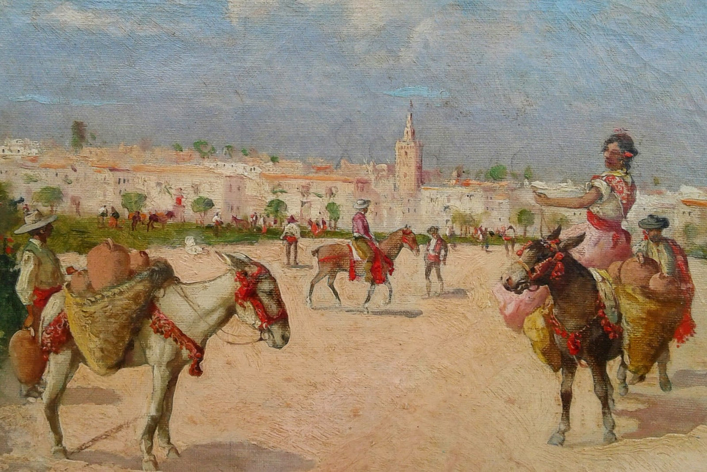Aguadores en las afueras by Jose Moreno Carbonero,A3(16x12")Poster