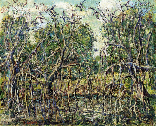 Florida Mangroves, vintage artwork by Ernest Lawson, 12x8" (A4) Poster