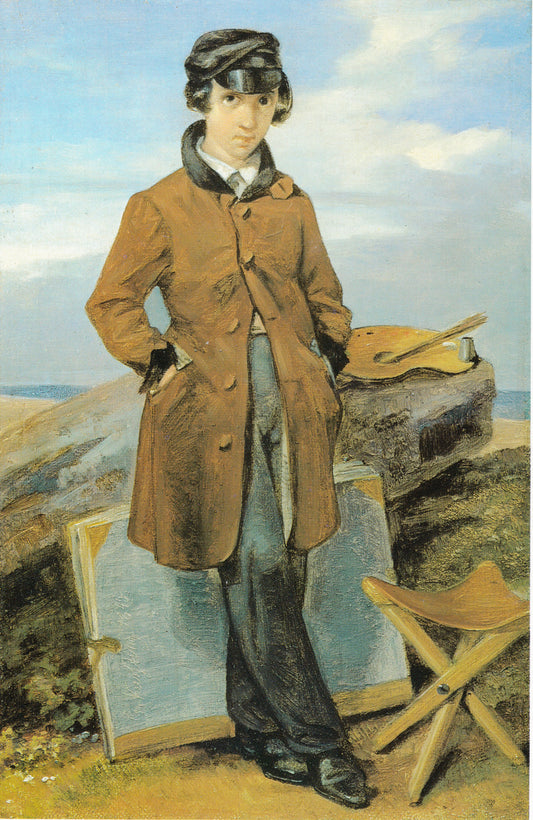 Hermann Kersting as a Landscape Painter, vintage artwork by Georg Friedrich Kersting, 12x8" (A4) Poster