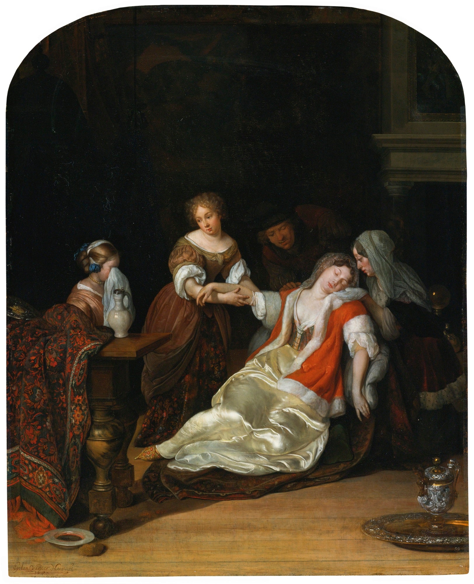 The Fainting Fit, vintage artwork by Eglon Hendrick van der Neer, 12x8" (A4) Poster
