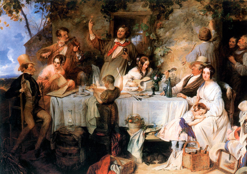 Wein, Weib, Gesang, vintage artwork by Josef Franz Danhauser, A3 (16x12") Poster Print