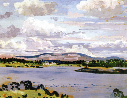 The Lake at Coole Park, Co.Galway, vintage artwork by James Dickson Innes, 12x8" (A4) Poster