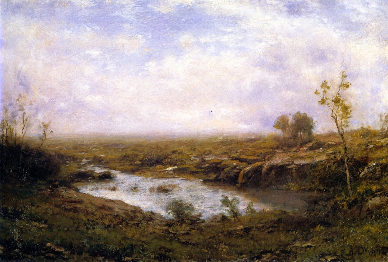 The Quiet Pond, vintage artwork by Alexander Helwig Wyant, 12x8" (A4) Poster