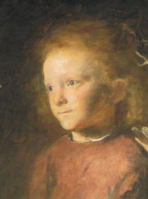 Marie Guiguet as a Child, vintage artwork by Francois Guiguet, 12x8" (A4) Poster