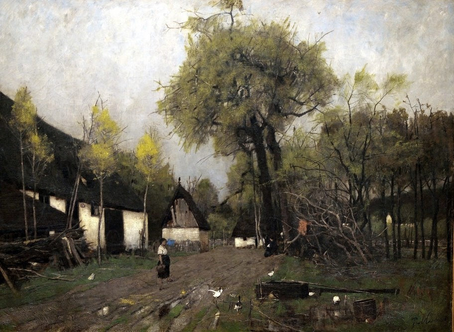 The Road to Berzova, vintage artwork by László Paál, 12x8" (A4) Poster
