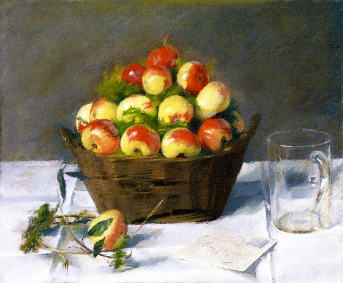 Sweet Apples, vintage artwork by Eva Gonzales, 12x8" (A4) Poster