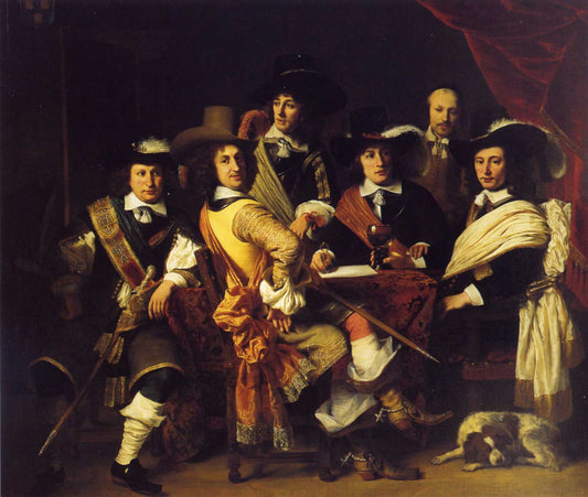 Officers of the militia led by  Colonel Govert Suijs, vintage artwork by Ferdinand Bol, 12x8" (A4) Poster