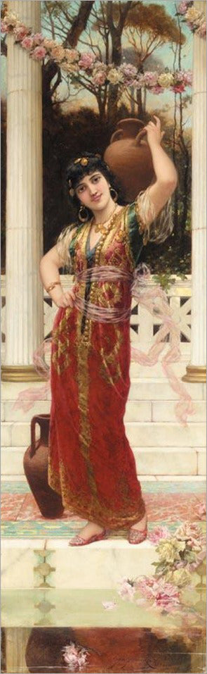 Eastern Beauty, vintage artwork by Emile Eisman-Semenowsky, 12x8" (A4) Poster