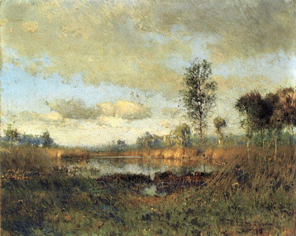 Pond near Landes, vintage artwork by Ivan Pokhitonov, 12x8" (A4) Poster