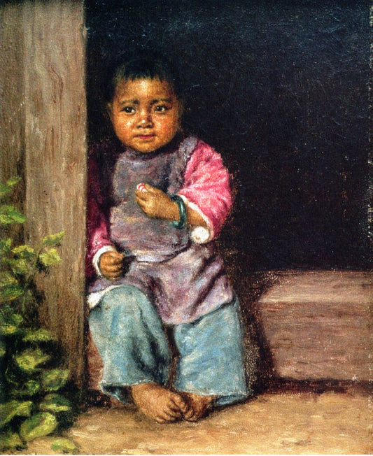 Chinese Child, vintage artwork by Grace Carpenter Hudson, 12x8" (A4) Poster