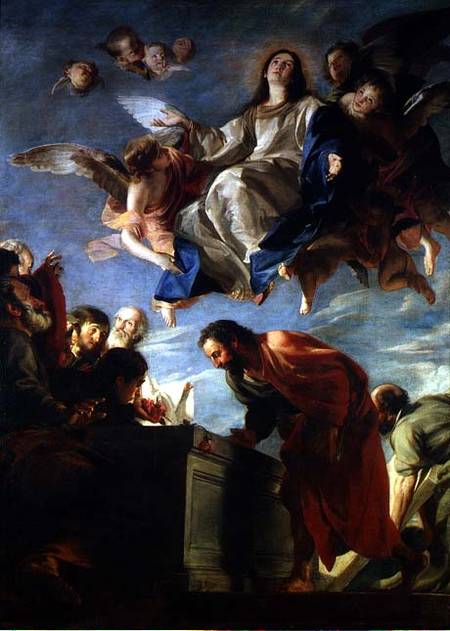Assumption of Mary, vintage artwork by Mateo Cerezo the Younger, 12x8" (A4) Poster