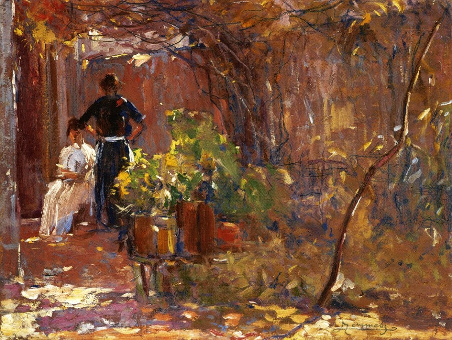 Under the Arbor, vintage artwork by Ludovico Tommasi, 12x8" (A4) Poster