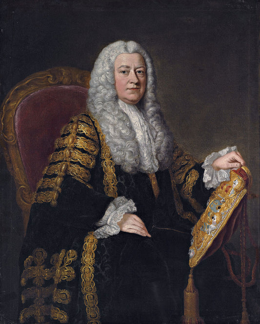 Philip Yorke, 1st Earl of Hardwicke, vintage artwork by William Hoare, 12x8" (A4) Poster