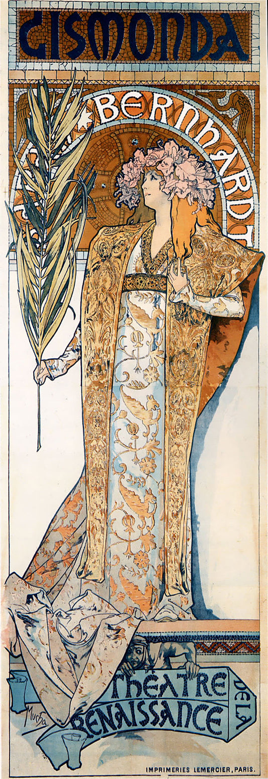 Gismonda by Alfons Mucha,A3(16x12")Poster