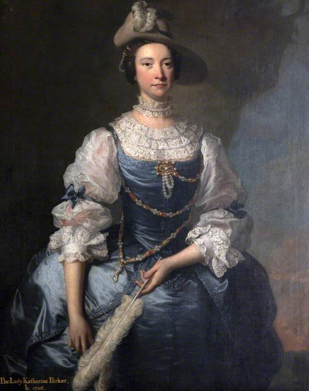 Frances Hort, Mrs John Parker, vintage artwork by Thomas Hudson, 12x8" (A4) Poster