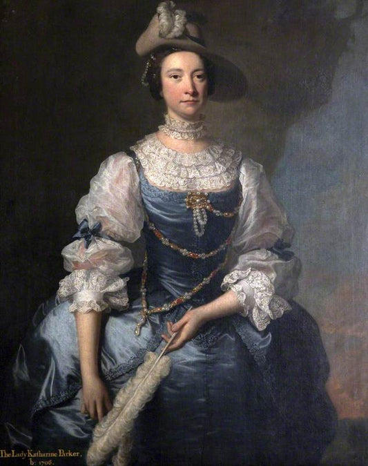 Frances Hort, Mrs John Parker, vintage artwork by Thomas Hudson, 12x8" (A4) Poster