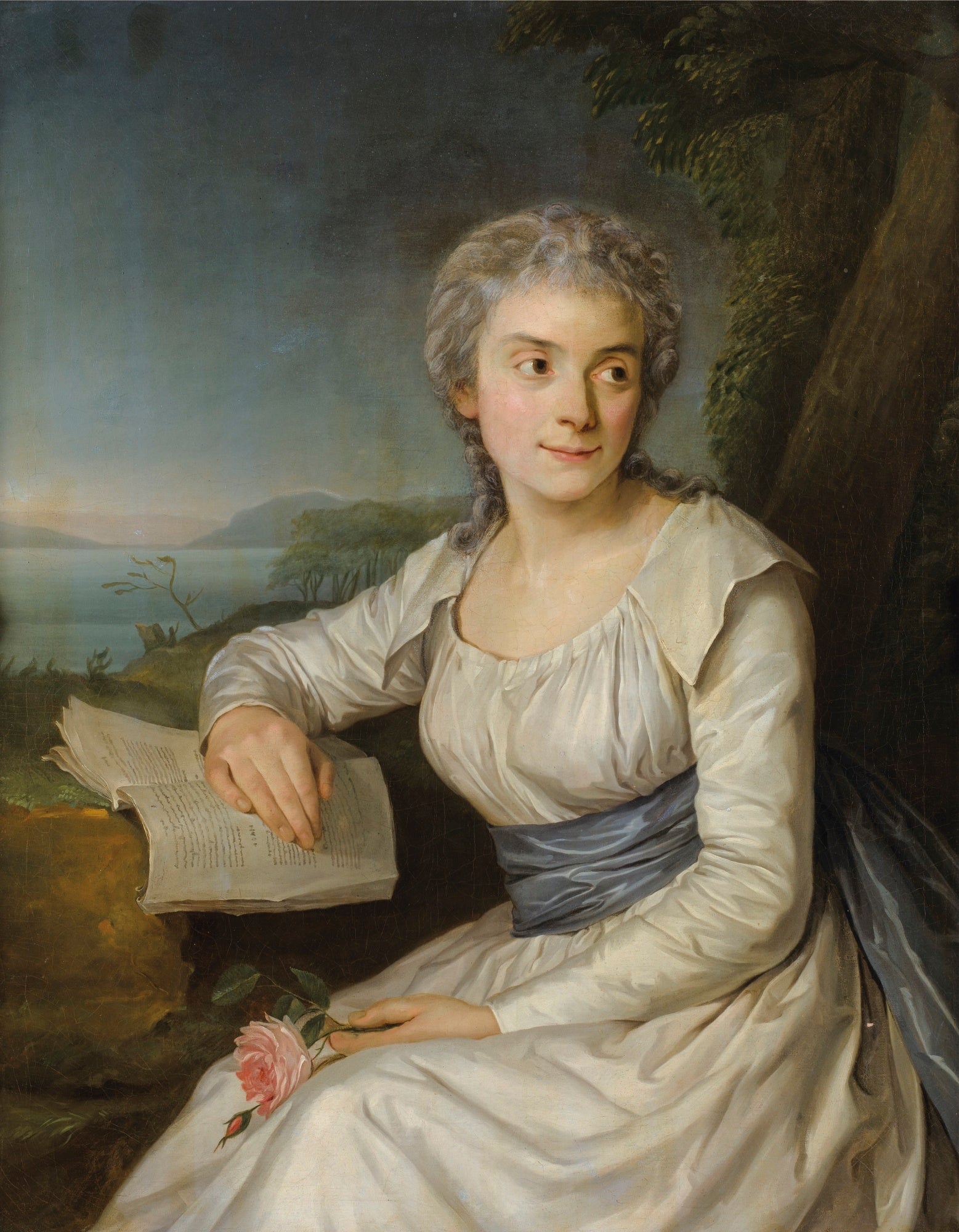 Portrait of Madame la Comtesse de Lameth, vintage artwork by Adelaïde Labille-Guiard, 12x8" (A4) Poster