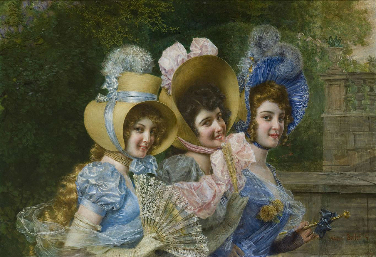 Three Elegant Ladies by Gaetano Bellei,A3(16x12")Poster