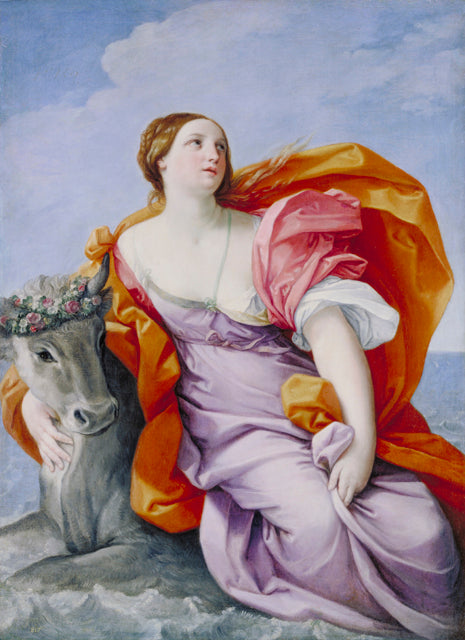 Jupiter and Europa, vintage artwork by Guido Reni, 12x8" (A4) Poster