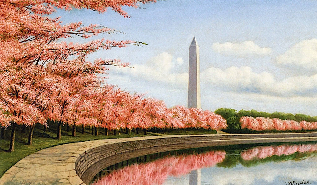 ong the Tidal Basin, Washington, D.C. by Levi Wells Prentice,A3(16x12")Poster
