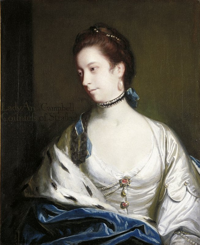 Anne Countess of Strafford, vintage artwork by Sir Joshua Reynolds, 12x8" (A4) Poster