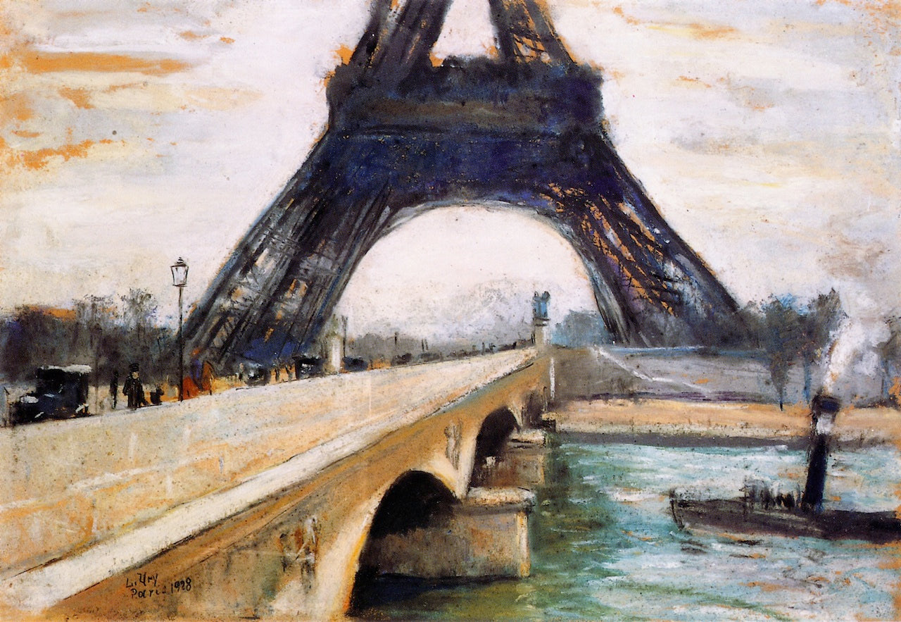 Eiffel Tower by Lesser Ury,A3(16x12")Poster