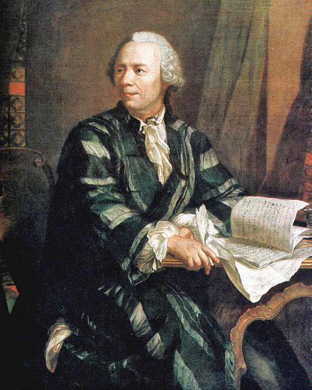 Leonhard Euler, vintage artwork by Emmanuel Jakob Handmann, 12x8" (A4) Poster