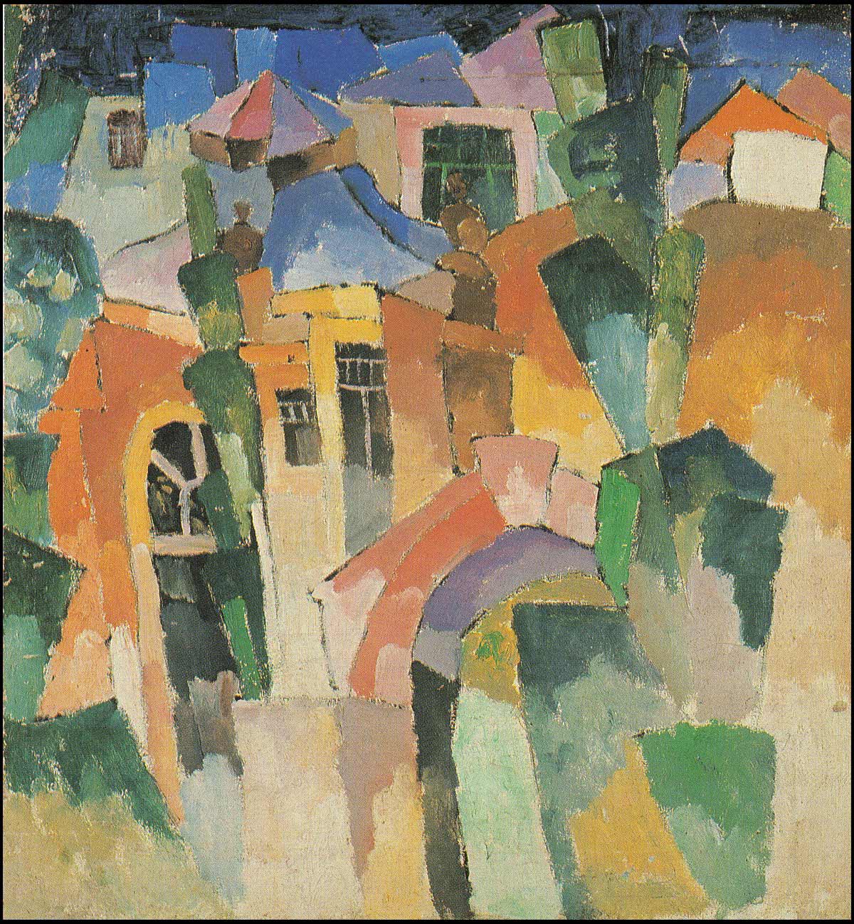 Cottage in Kislovodsk, vintage artwork by Aristarkh Lentulov, 12x8" (A4) Poster