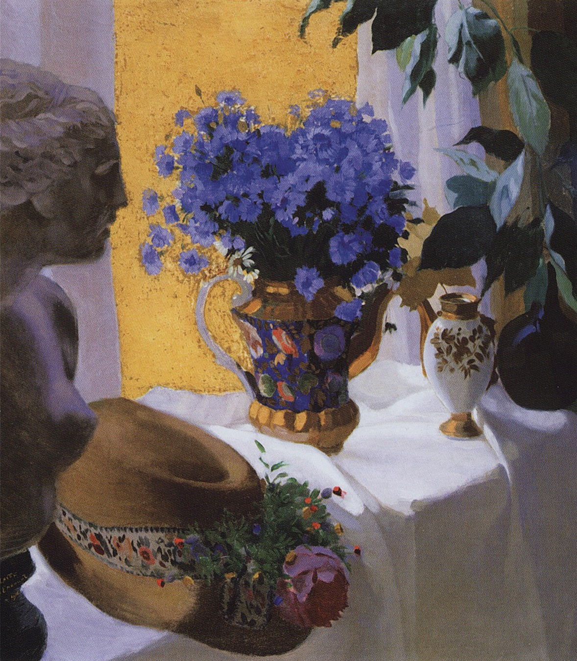 Still Life with Cornflowers by Sergei Chekhonin,16x12(A3) Poster