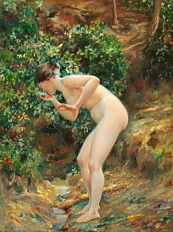 Nude in a Forest by Will Hicok Low,A3(16x12")Poster