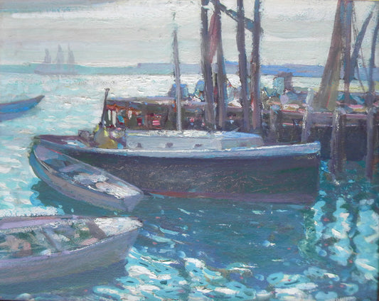 Afternoon Light, Provincetown, vintage artwork by Richard Edward Miller, 12x8" (A4) Poster