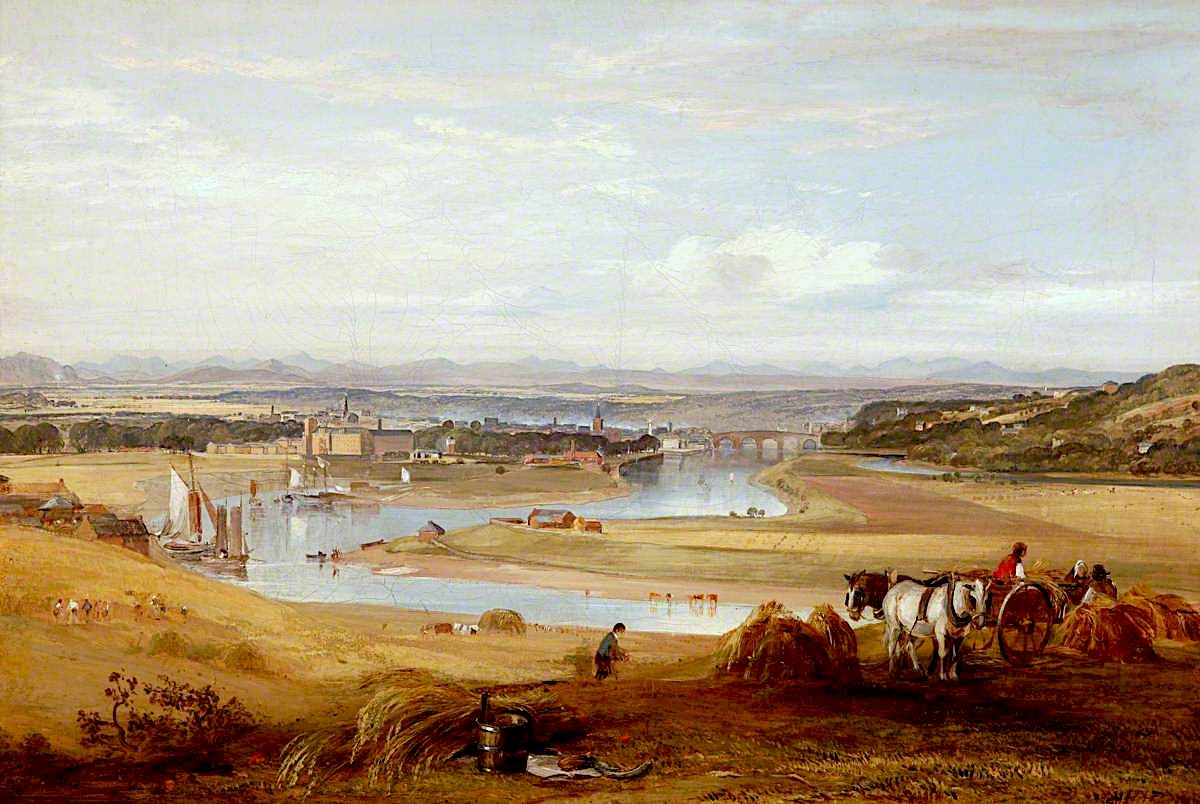 Perth from the South, vintage artwork by Horatio McCulloch, A3 (16x12") Poster Print