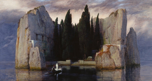 Isle of the Dead, vintage artwork by Arnold Böcklin, 12x8" (A4) Poster