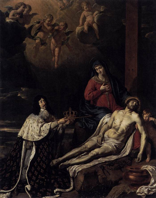 The Vow of Louis XIII, vintage artwork by Philippe de Champaigne, 12x8" (A4) Poster