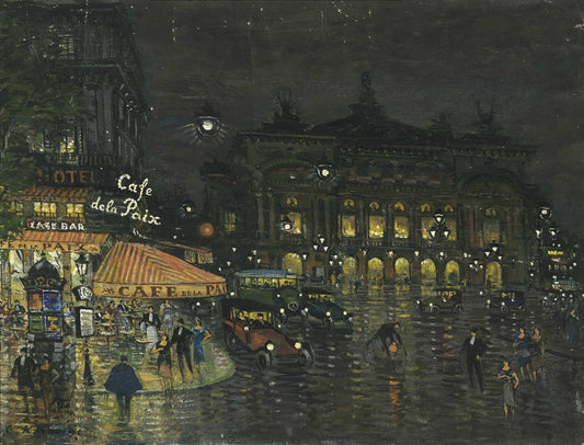 Cafe de la Paix, Paris by Constantin Alexeevich Korovin,A3(16x12")Poster