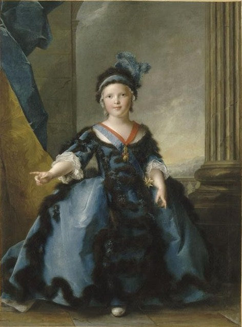 Louis-Joseph-Xavier de France, Duke of Burgundy, vintage artwork by Jean-Marc Nattier, 12x8" (A4) Poster