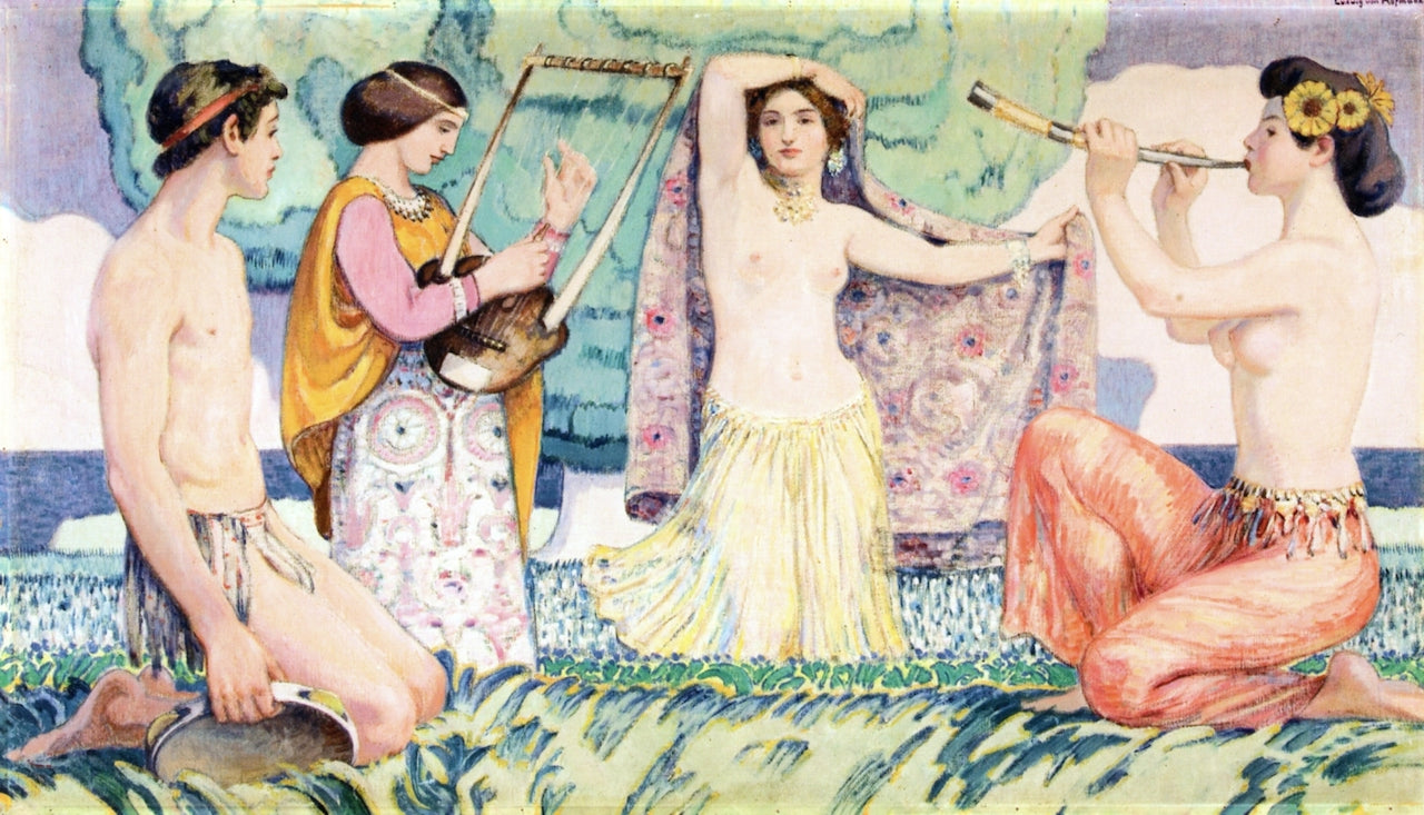 Arcadian Idyll by Ludwig von Hofmann,A3(16x12")Poster