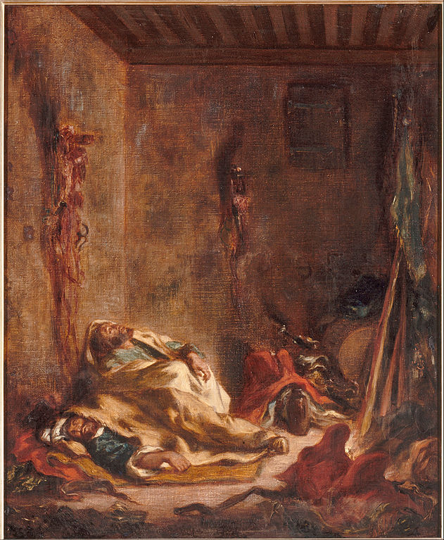 Bodies of Moroccan Guards at Meknes, vintage artwork by Eugène Delacroix, A3 (16x12") Poster Print