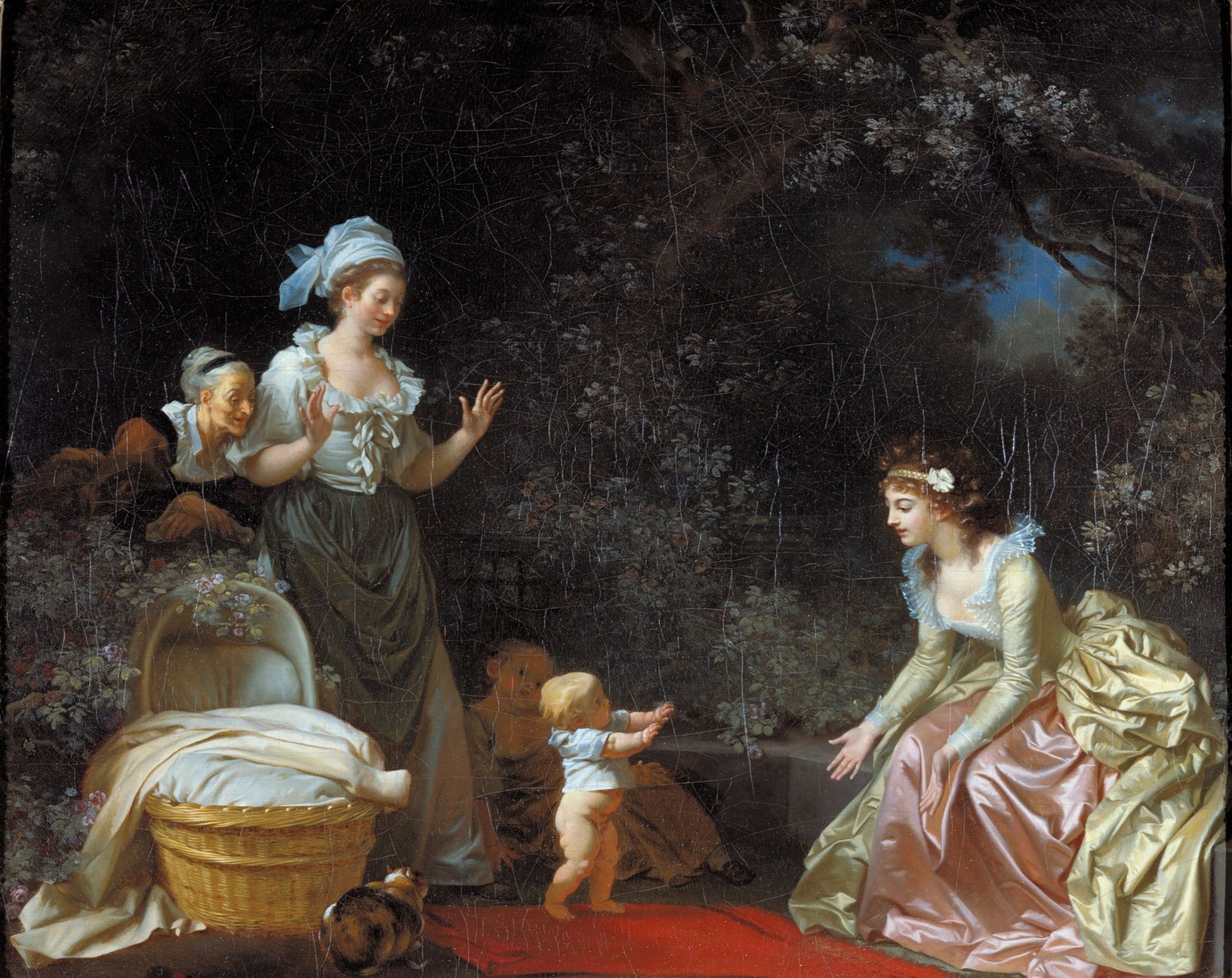 The First Steps, vintage artwork by Marguerite Gerard, 12x8" (A4) Poster
