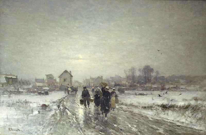 On the Country Road, vintage artwork by Ludwig Munthe, 12x8" (A4) Poster