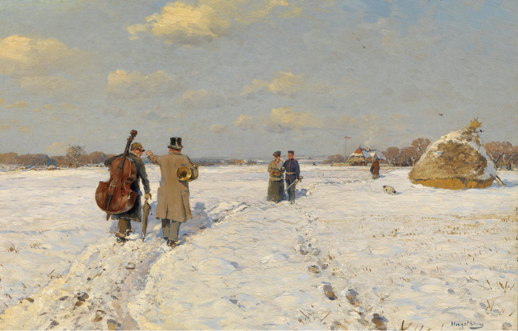 Musicians Returning Home by Hugo Muhlig,A3(16x12")Poster
