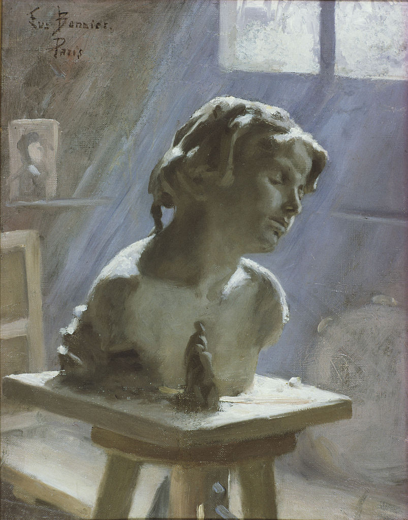 Interior of a Studio in Paris by Eva Fredrika Bonnier,A3(16x12")Poster