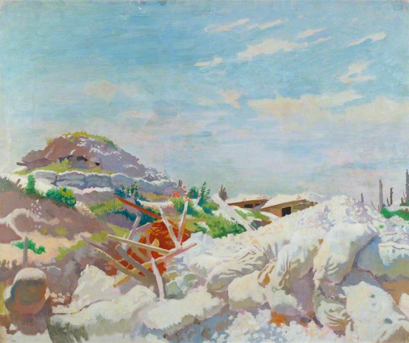 nner's Sheter at Thiepval by Sir William Orpen, R.A., R.H.A.,16x12(A3) Poster
