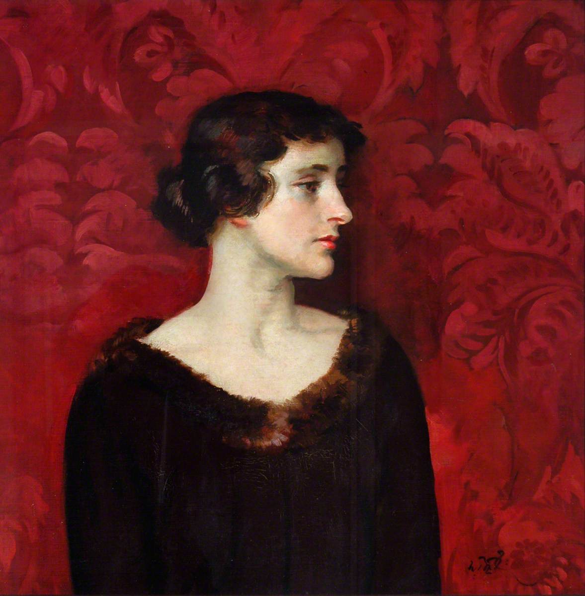 Lady in Brown by William Bruce Ellis Ranken,16x12(A3) Poster