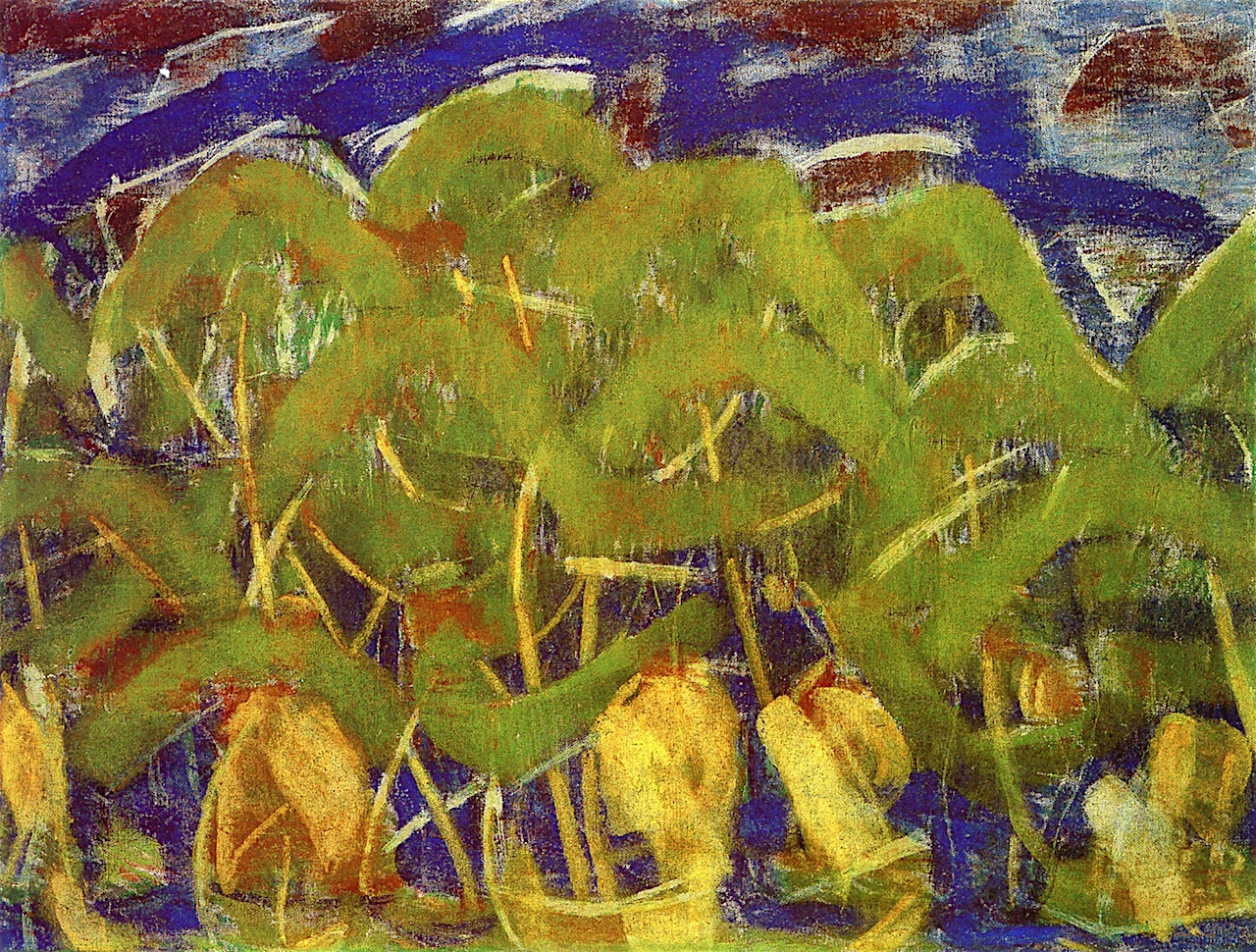 In the Sauerland, vintage artwork by Christian Rohlfs, 12x8" (A4) Poster